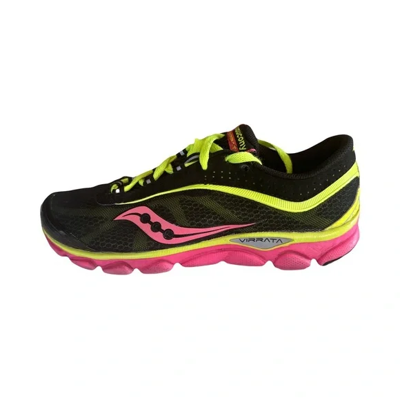 Saucony Black/Pink Running Shoes 7.5 - Picture 5 of 8